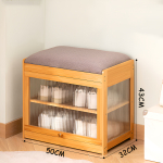 Banco De Almacenamiento De Zapatos Zapatera Con Puertas - Imagen 5