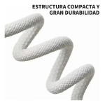 Cable Cargador Compatible iPhone Tipo Usb C Trenzado 1 Metro - Imagen 2