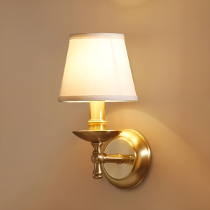 Lampara De Pared Retro Clasico Aplique Pantalla De Tela