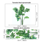 Vinilo Decorativo De Pared Hojas - Imagen 2