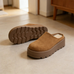 Sueco Con Plataforma Calzado De Abrigo En Gamuza Para Dama - Imagen 5