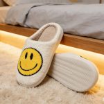 Pantuflas Mujer Peluche Carita Feliz Antideslizantes - Imagen 6