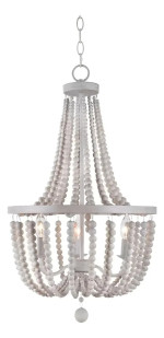 Lampara Araña De Techo Luminaria Colgante Cuentas De Madera - Imagen 2