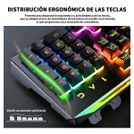 Kit Gamer Teclado + Mouse Retroiluminado Rgb Usb De Calidad - Imagen 4