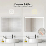 Espejo Baño Led Segovia 60x80 Antiempañante Táctil Marco Gris - Imagen 6