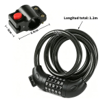 Tranca Candado 5 Combinaciones Antirrobo Bicicletas Motos - Imagen 25