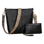 Bolso Cartera Cuero Alta Calidad Gran Capacidad Asa De Tela - Imagen 8