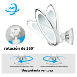 Espejo Luz Led Ventosa Aumento X10 Rotacion 360° - Imagen 5