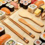 Kit Para Sushi Casero 15 Piezas Molde Palillos Cuchillo Etc - Imagen 8