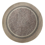 Alfombra Circular Iluminarás 100cm Beige Geométrica Interior Living 1 M Beige/marrón
