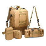 Mochila Tactica Militar Gran Capacidad Desmontable 55 Litros Diseño De La Tela Negro - Imagen 4