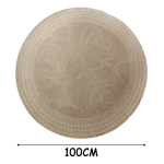 Alfombra Circular Iluminarás 100cm Beige Geométrica Interior Living 1 M Beige/marrón - Imagen 7