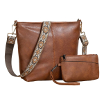 Bolso Cartera Cuero Alta Calidad Gran Capacidad Asa De Tela