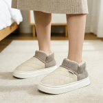 Pantufla Bota Calidas Con Corderito De Hilo Abrigadas - Imagen 2