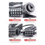 Tranca Candado 5 Combinaciones Antirrobo Bicicletas Motos - Imagen 3