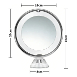 Espejo Luz Led Ventosa Aumento X10 Rotacion 360° - Imagen 4