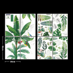 Vinilo Decorativo Pared Tropical Hojas Y Pájaros - Imagen 3