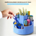 Organizador Escritorio Portalapices Giratorio Gran Capacidad - Imagen 4