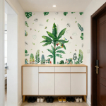 Vinilo Decorativo Pared Tropical Hojas Y Pájaros - Imagen 7