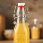 Botella De Vidrio Tapon Hermetico Para Fermentacion 500ml Transparente - Imagen 2