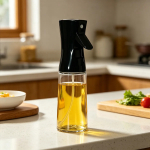 Aceitera En Spray Vidrio 200 Ml  Pulverizador Negro - Imagen 7