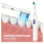 Cepillo Dental Eléctrico Sónico Resistente Al Agua Negro - Imagen 8