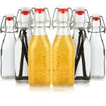 Botella De Vidrio Tapon Hermetico Para Fermentacion 500ml Transparente - Imagen 3