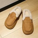 Pantuflas Mujer Tipo Mocasín Con Corderito Y Hebilla - Imagen 4