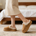 Pantuflas Mujer Tipo Mocasín Con Corderito Y Hebilla - Imagen 8