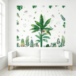 Vinilo Decorativo Pared Tropical Hojas Y Pájaros - Imagen 9