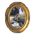 Portarretrato Oval Decorativo 20x15 Mesa O Pared Diseño 2